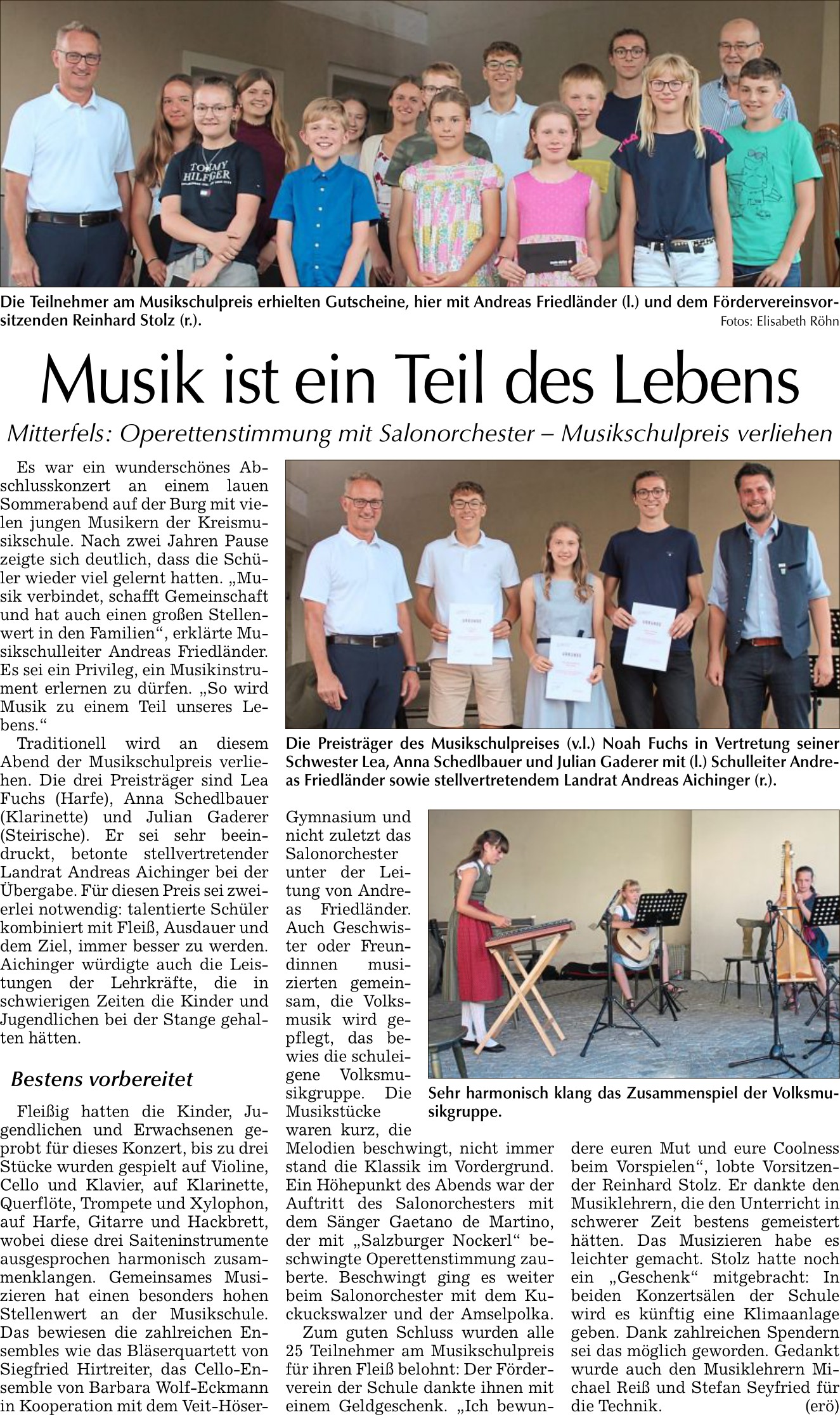 Musik ist ein Teil des Lebens